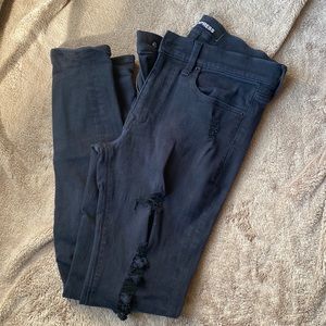 Express high rise skinny distressed